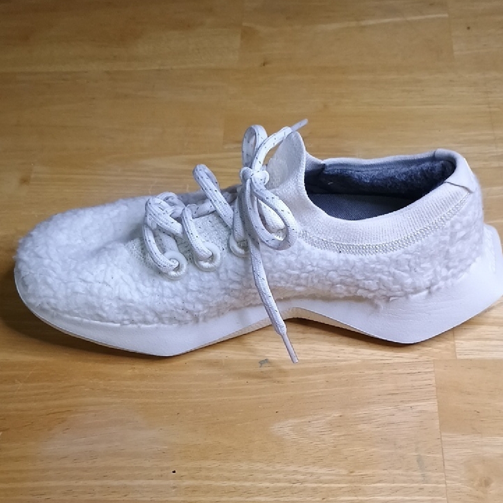 Allbirds Cream Fleece Sneakers - Picture 10 of 10
